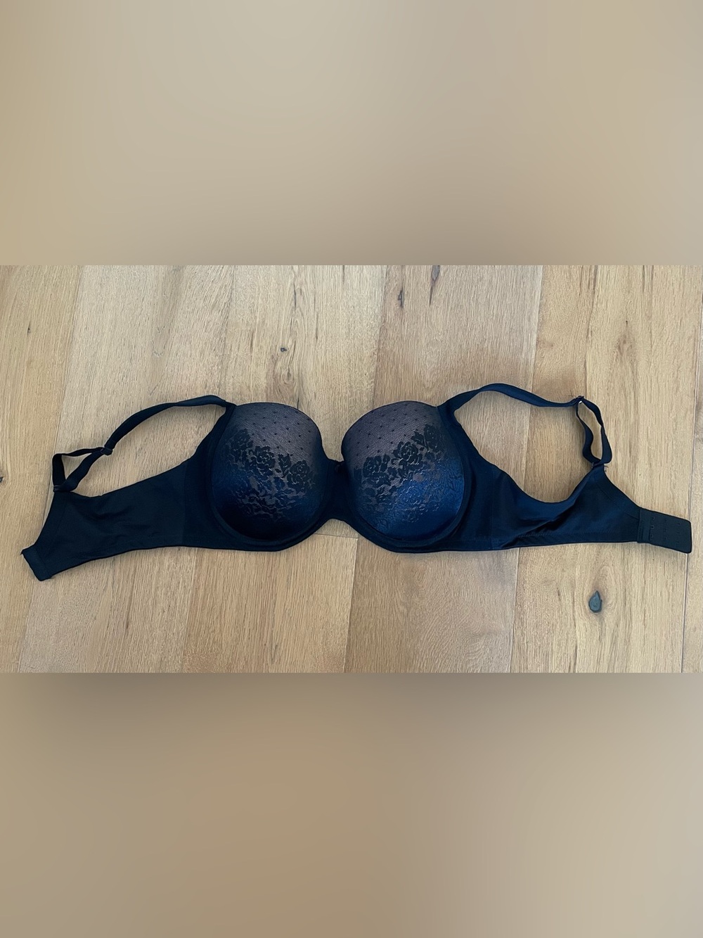 Soma Black Stunning Support Full Coverage Lace Bra